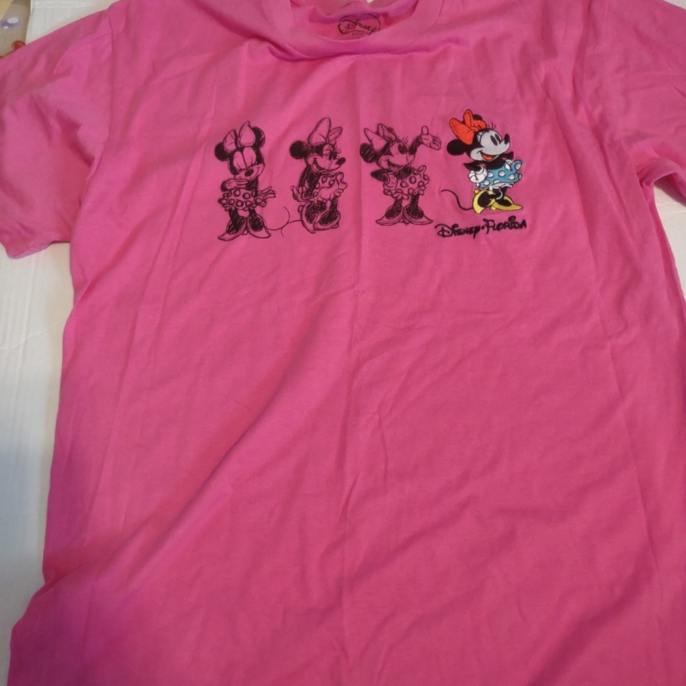 Disney Florida Womens T Shirt Minnie  Embroidery Large